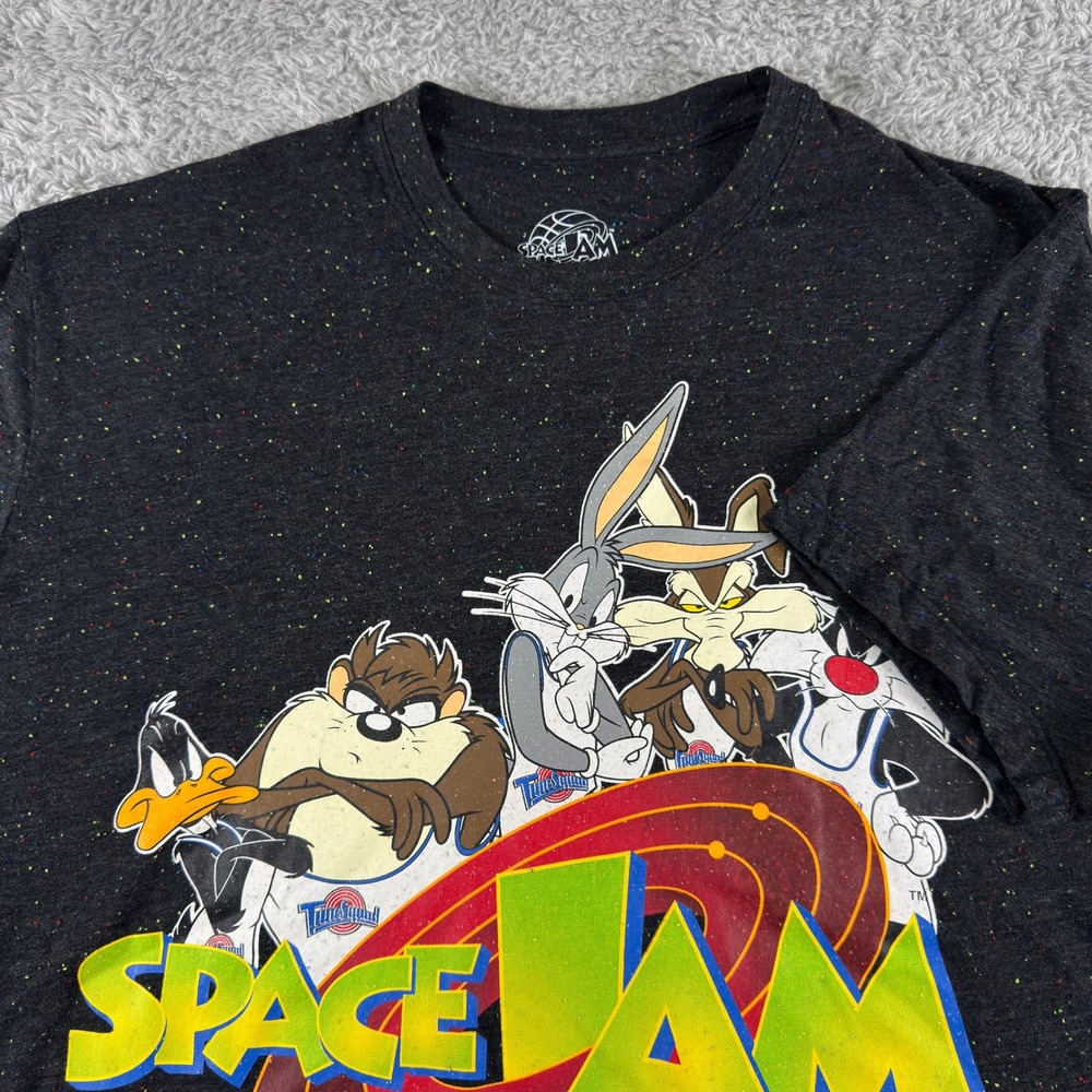 Space Jam Tune Squad Graphic T-Shirt Mens 2XL Grey Looney Tunes